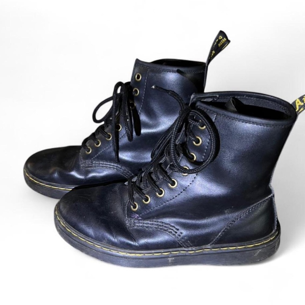 Dr. Martens Black Leather Lace-Up Ankle Boots